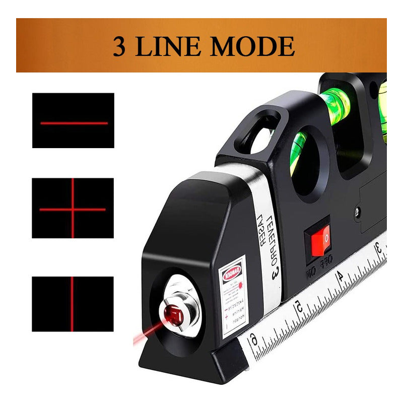 Nivel Laser 3 En 1 Multiusos Con Cinta Métrica 3posiciones