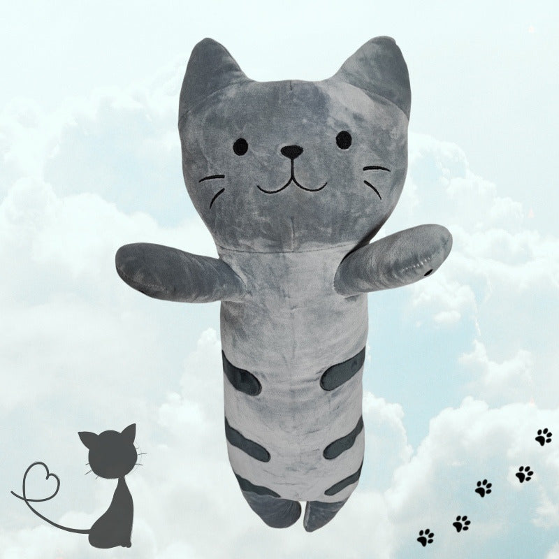 Cojín Gatito Peluche Felpa Gato Kawaii Abrazable 70cm Almoha