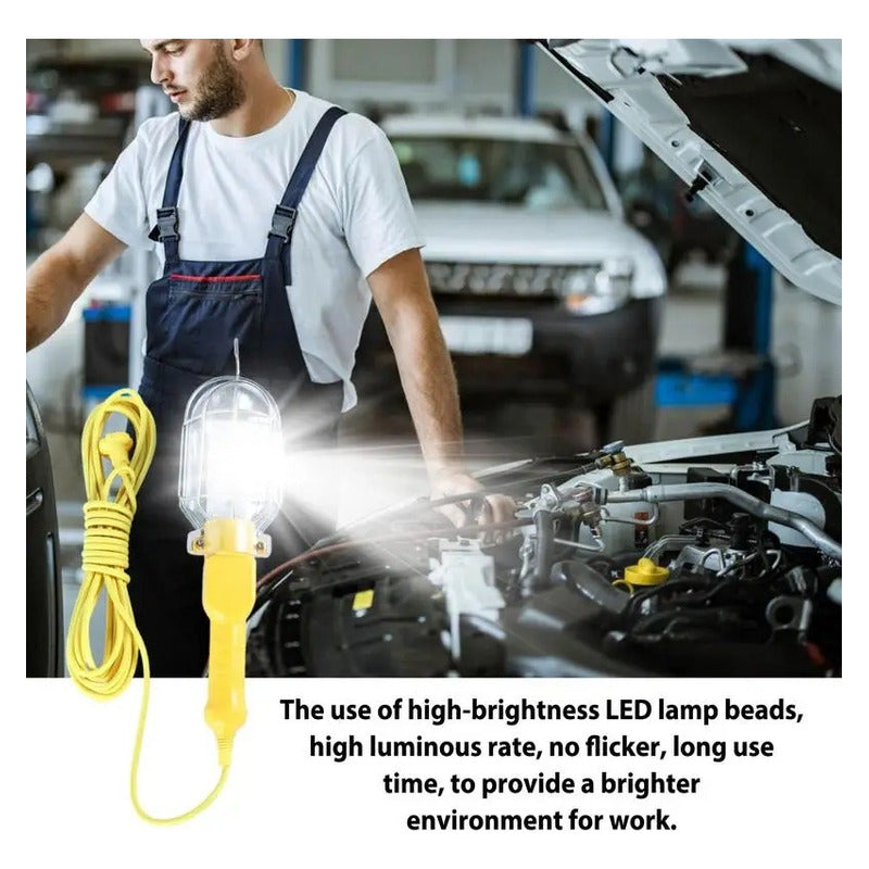 Lámpara Led Portátil Luz D Trabajo Cable 10mt 14led Mecánico