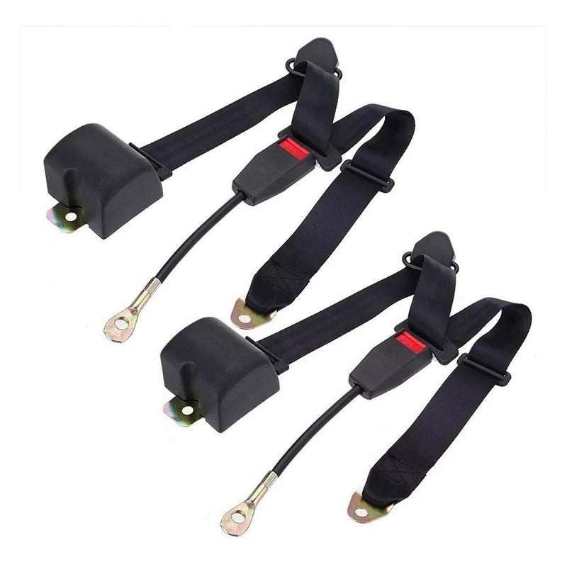 X2 Cinturón De Seguridad Retráctil 3 Puntas Auto Universal