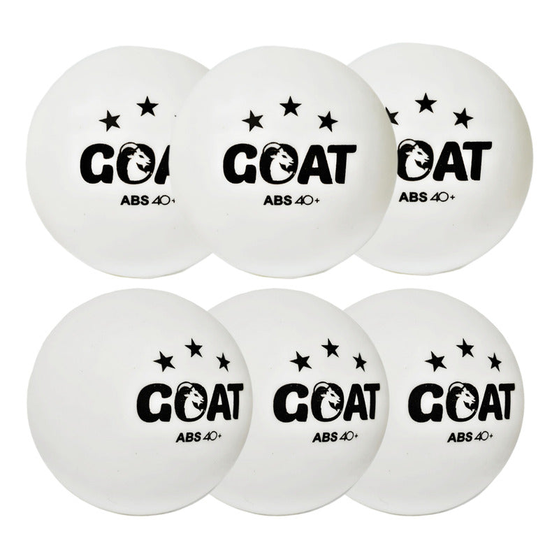 Set De 6 Pelotas De Ping Pong Tenis De Mesa Goat 3 Estrellas