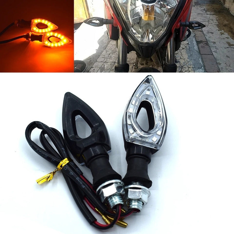 Luces Intermitente De Moto X2 Triangular Viraje /r&c