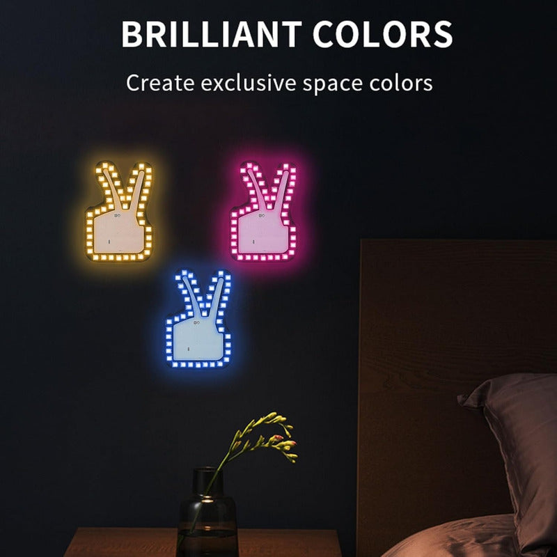 Mano Led Señal Parabrisa Auto Usb Luz Rgb Gestos Cn Control