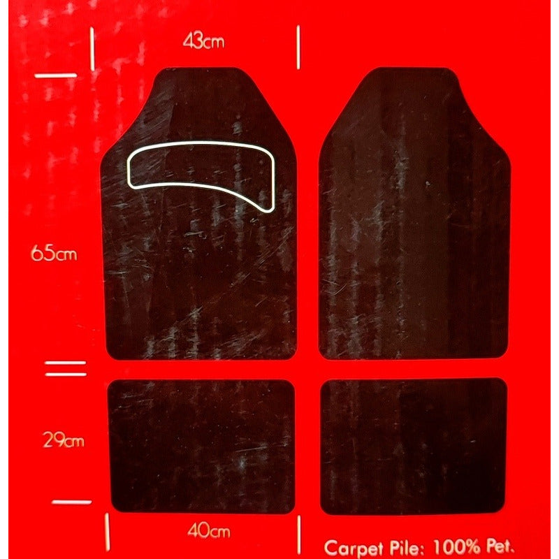 Alfombra Cubre Pisos Momo Italy Original 4 Pcs Lineas