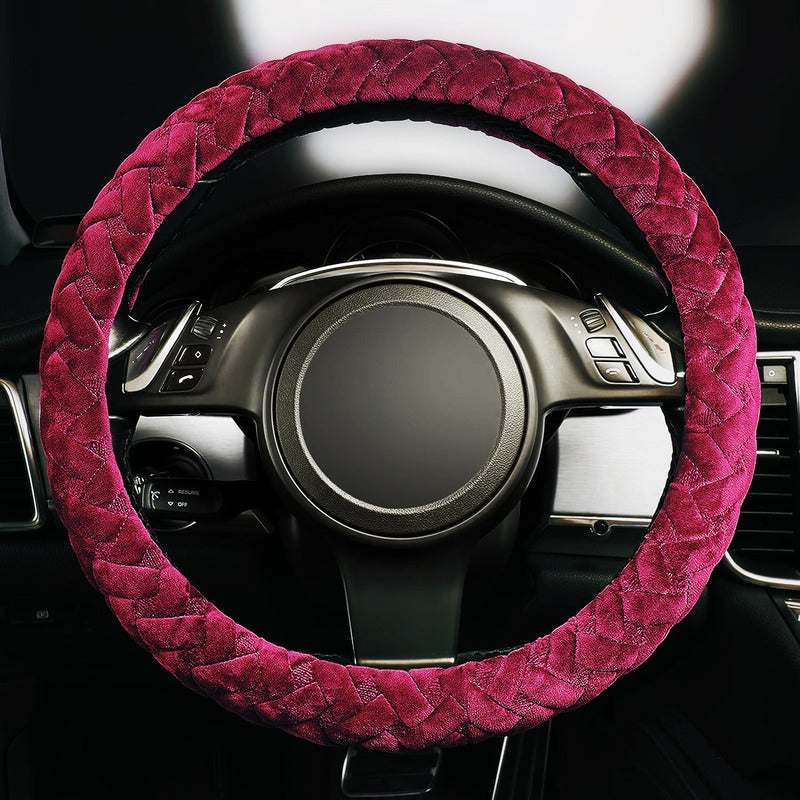 Funda Cubre Volante De Felpa Con Diseño Peludo Suave Auto