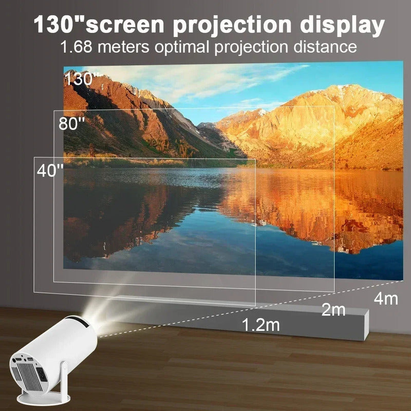 Proyector Portatil Cinema 4k Android Tv 11 Hdmi Usb 180°