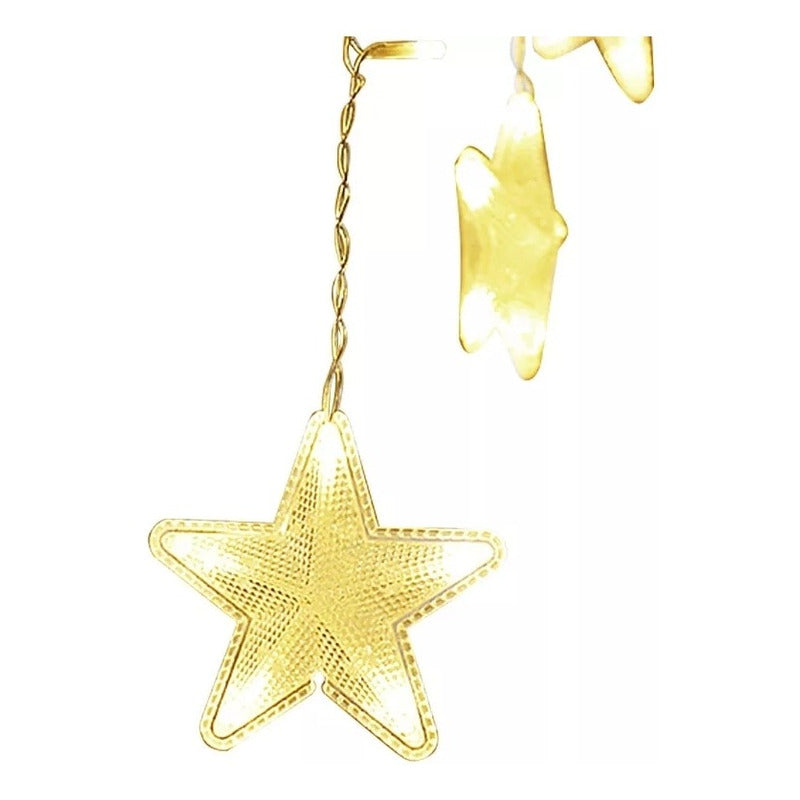 Guirnalda Led Estrellas Luz Cálida Cortina Led Decoración