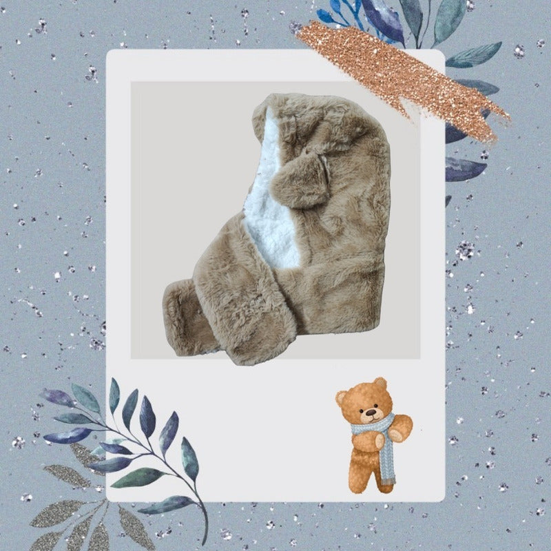 Gorro Con Bufanda Para Bebé Niño/a Diseño Invierno Calientit