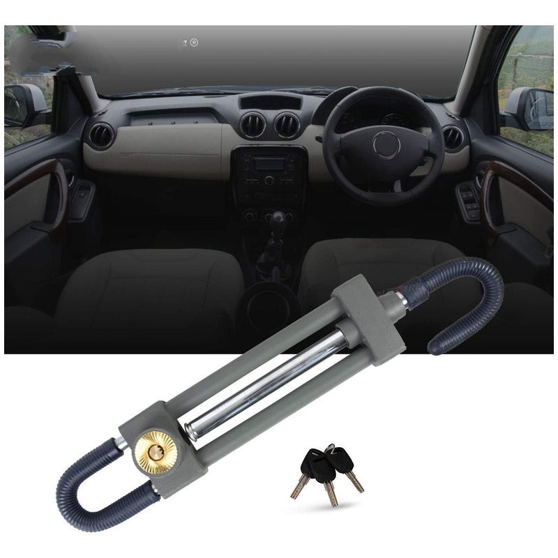 Traba Volante Y Pedal Antirrobo + Llave Cq-legend Metal /r&c