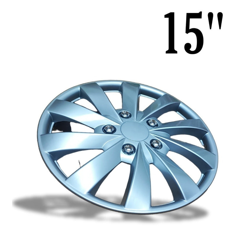 Set X4 Tapa Rueda Aro 15 Cromada Designer Tapa 15 Auto /r&c
