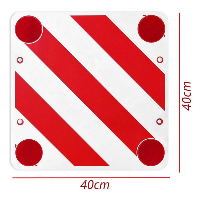 Panel Reflectante Trasero Señalizacion De Carga Auto 40x40cm