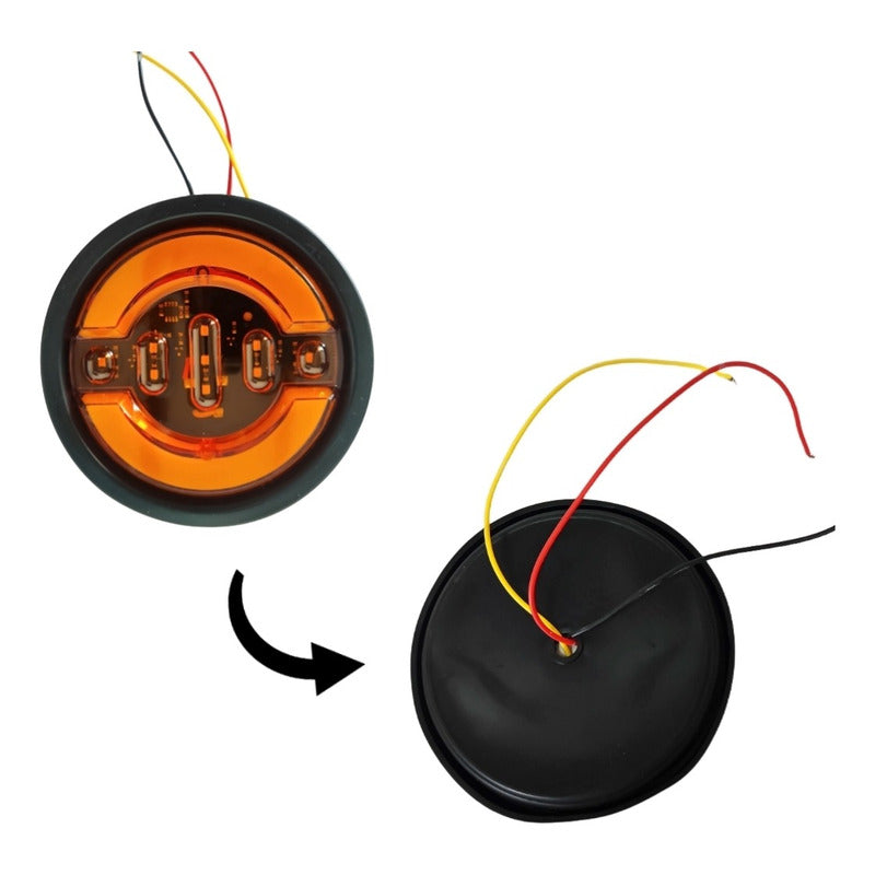 X2 Led Trasera 12/24v Auto Remolque Camión Ámbar Secuencial