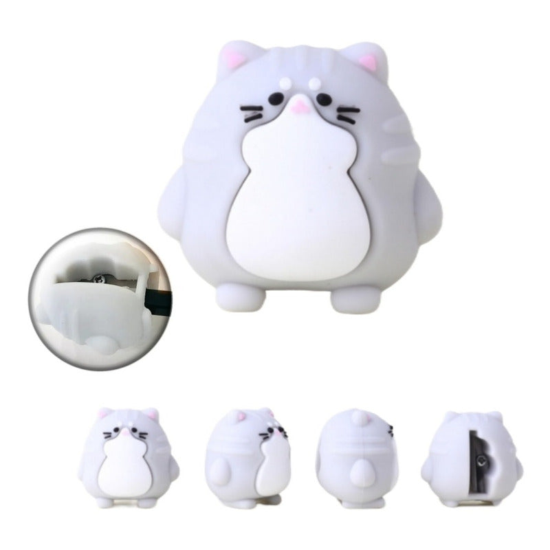 Saca Punta De Silicona Sacapuntas Gato Kawai Cute /r&c