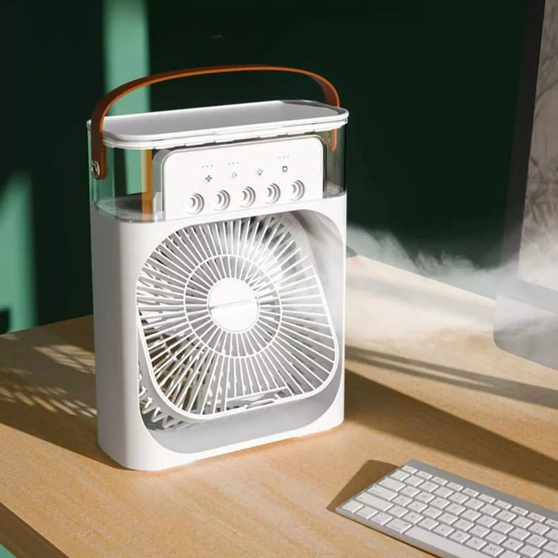 Ventilador 3en1 Humidificador Aromatizante Cn Luz Aire Frío