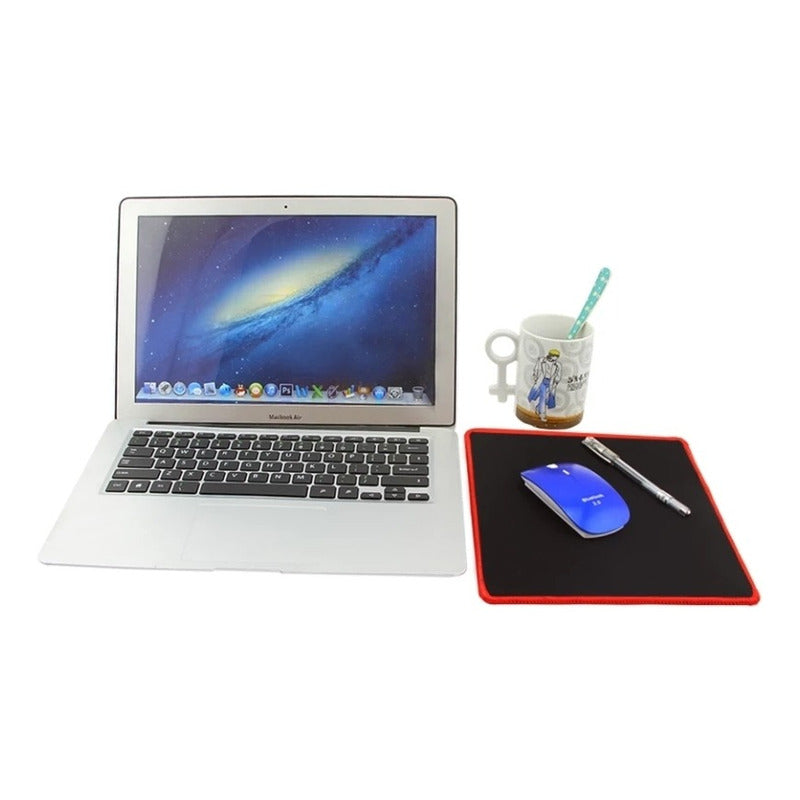 Mouse Pad Alfrombrilla Gamer Borde Rojo 25x30cm Grosor 3mm