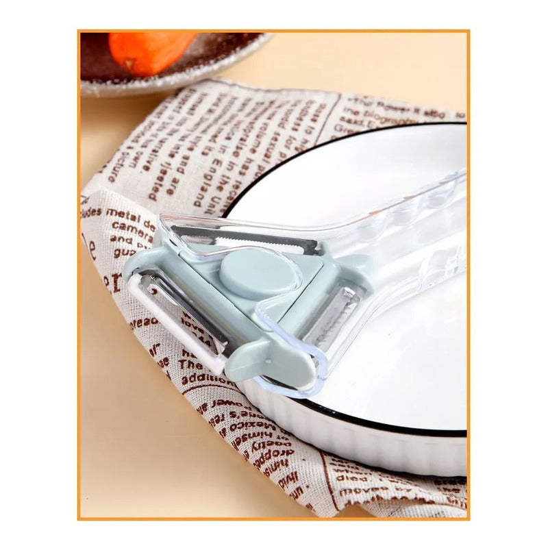 Pelador De Papas Frutas Y Verduras 3en1 Multiusos Ergonómico