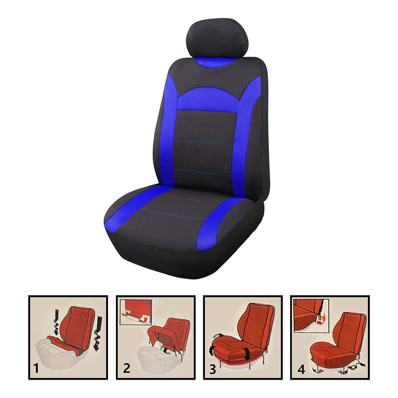 Funda Cubre Asiento Delantero Individual 2pcs Funda Malla X1