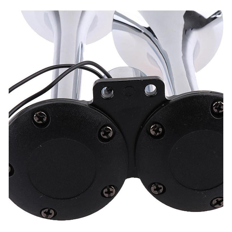 Bocina De Aire Electrica Doble Trompeta 12v-24v Auto Camión