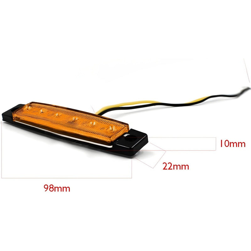 X10 Luz Led De Trocha Lateral Posición Bivoltaje 12-24v 6led