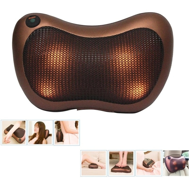 Masajeador Eléctrico Almohada Cojín Lumbar Térmico Casa Auto