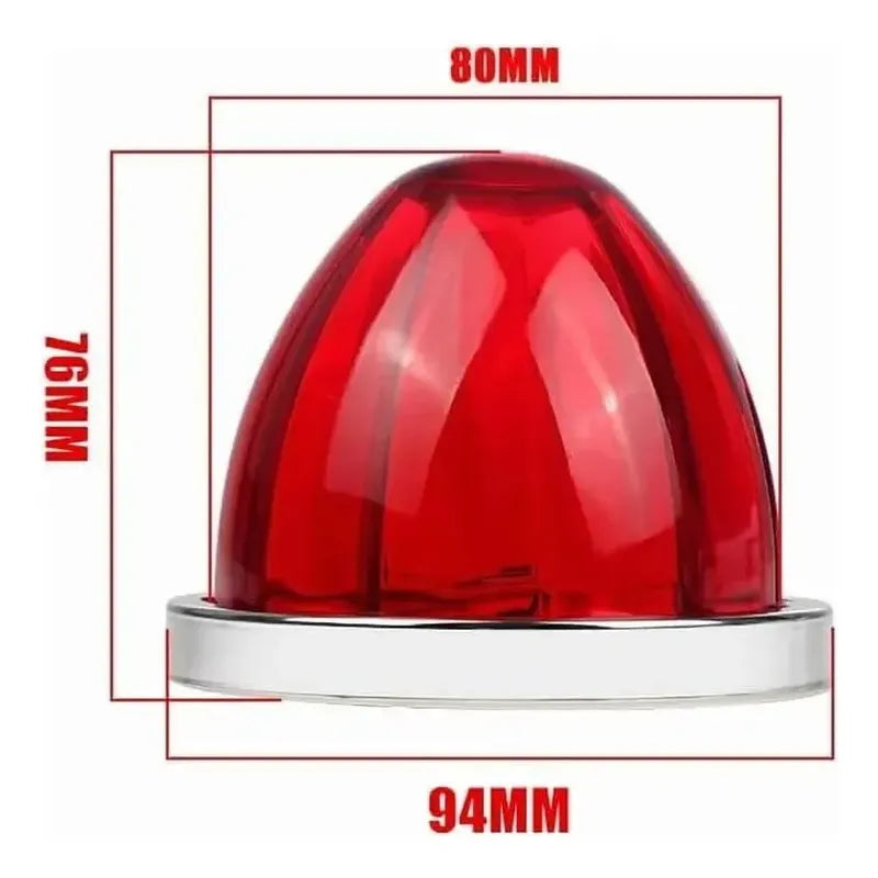 Foco Luz Led Watermelon Estrella Destella Americano 12/24v Cables Negro/rojo/amarillo Rojo 25375 Rojo