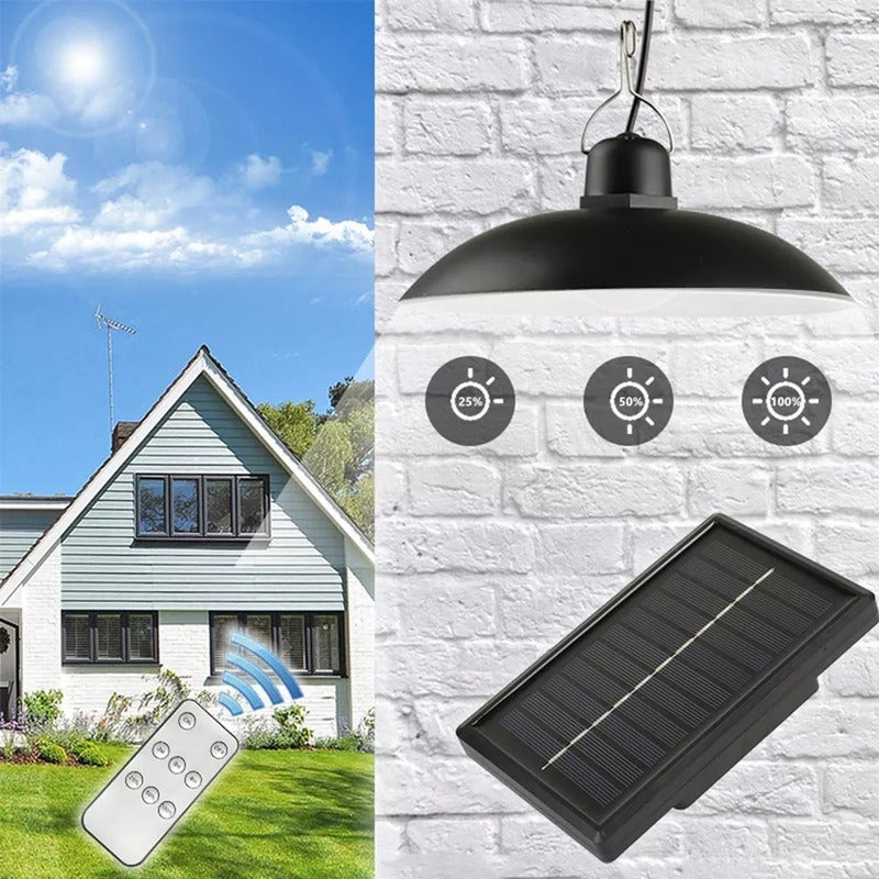 X2 Lámpara Led Solar, Plafón Colgante Luz Led Recarga Solar