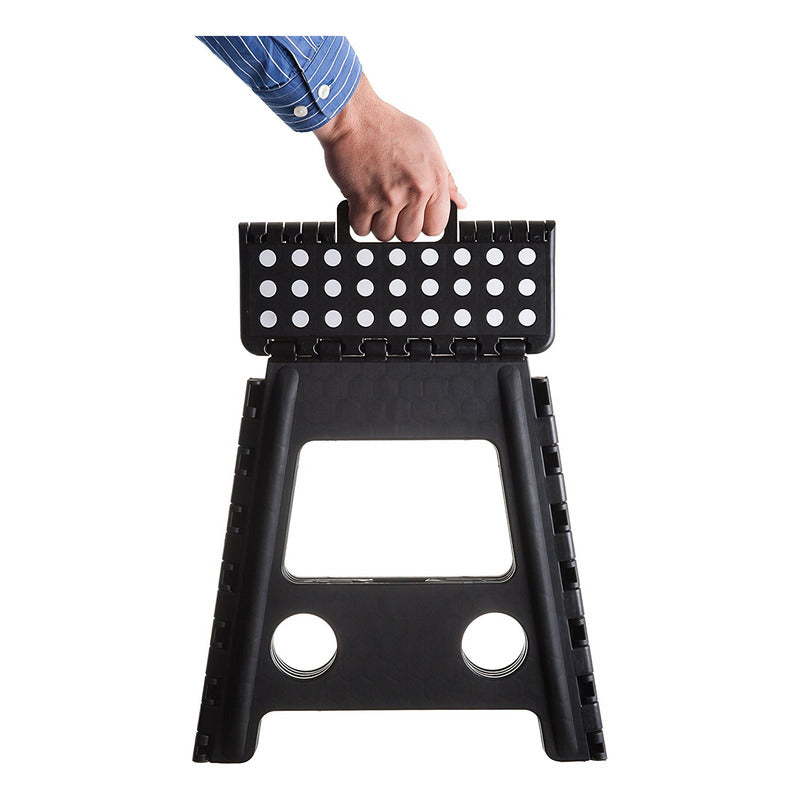 Taburete Plegable Banquito Pórtatil Escala 22*29*39cm Ryc Puntos Negro
