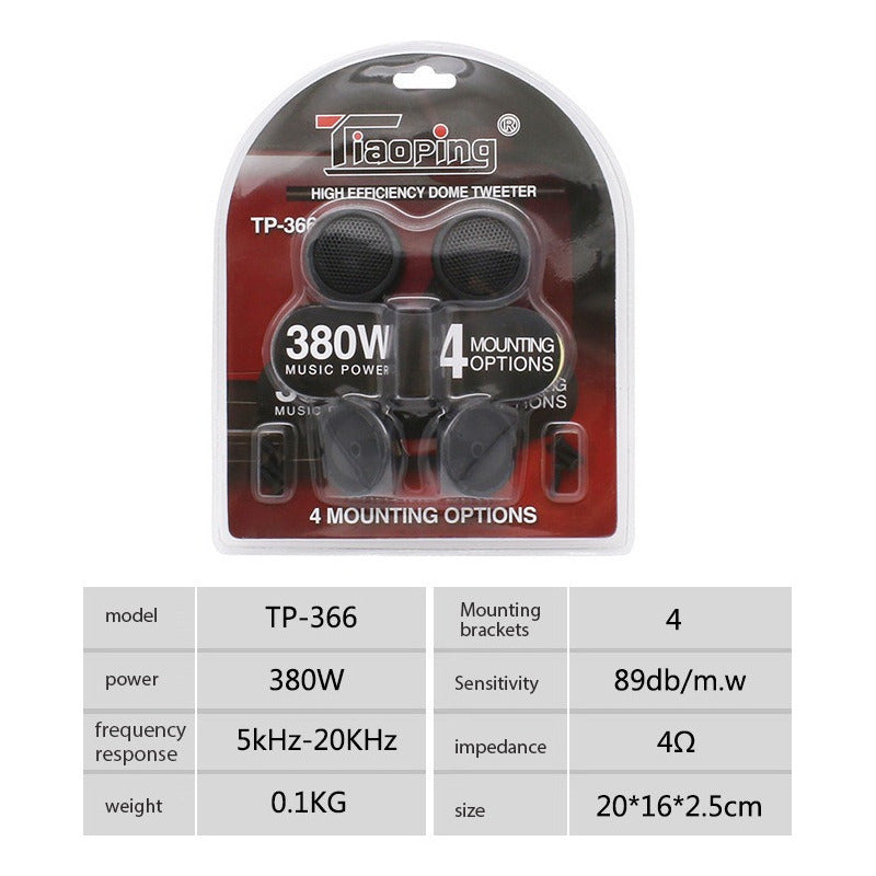 Tweeter X2 Parlante Optimizador Sonido 380w Tp-366 /r&c