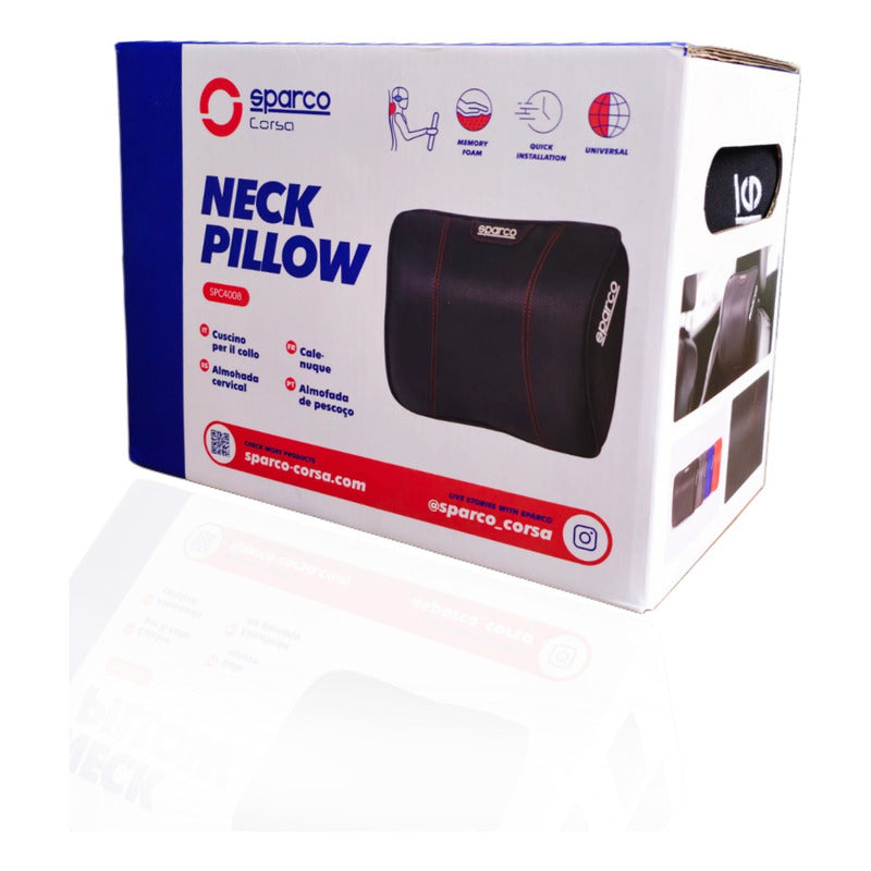 Reposa Cabeza Sparco Cojín Ecocuero Memory Almohada Cervical