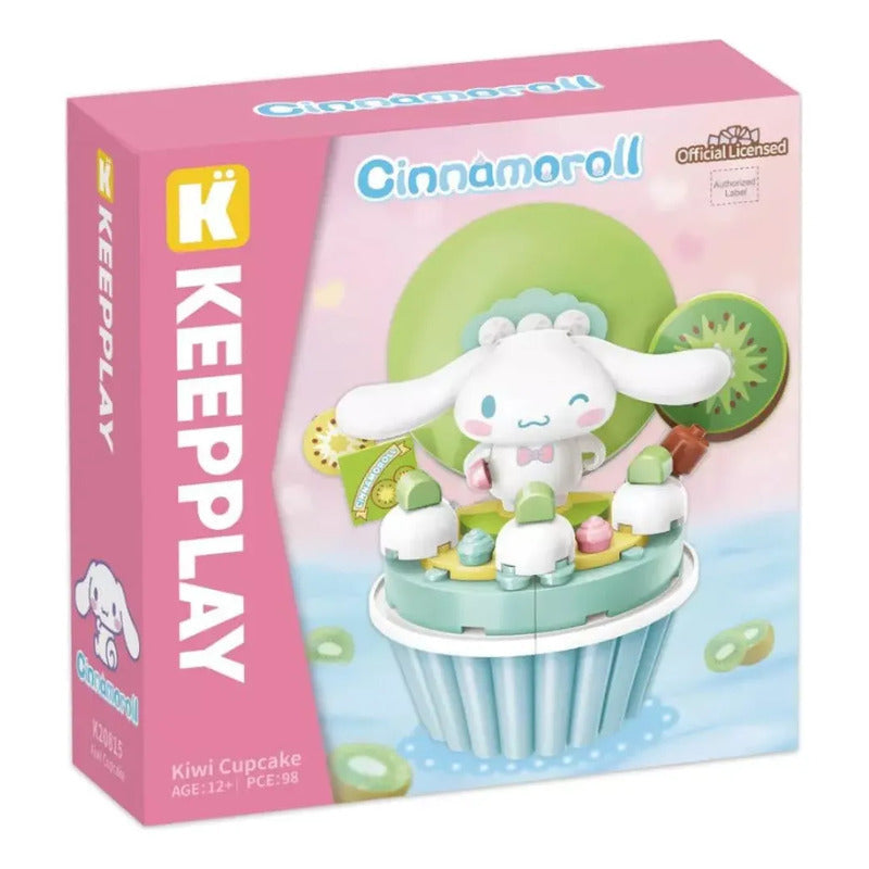 Set Bloques De Construcción Keeppley Hello Kitty Y Amigos 98 Cinnamoroll Kiwi Cupcake 5252