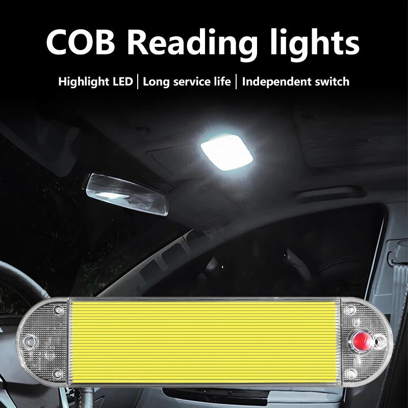 Luz De Techo Interior Led Cob Auto Universal 12-24v 142977