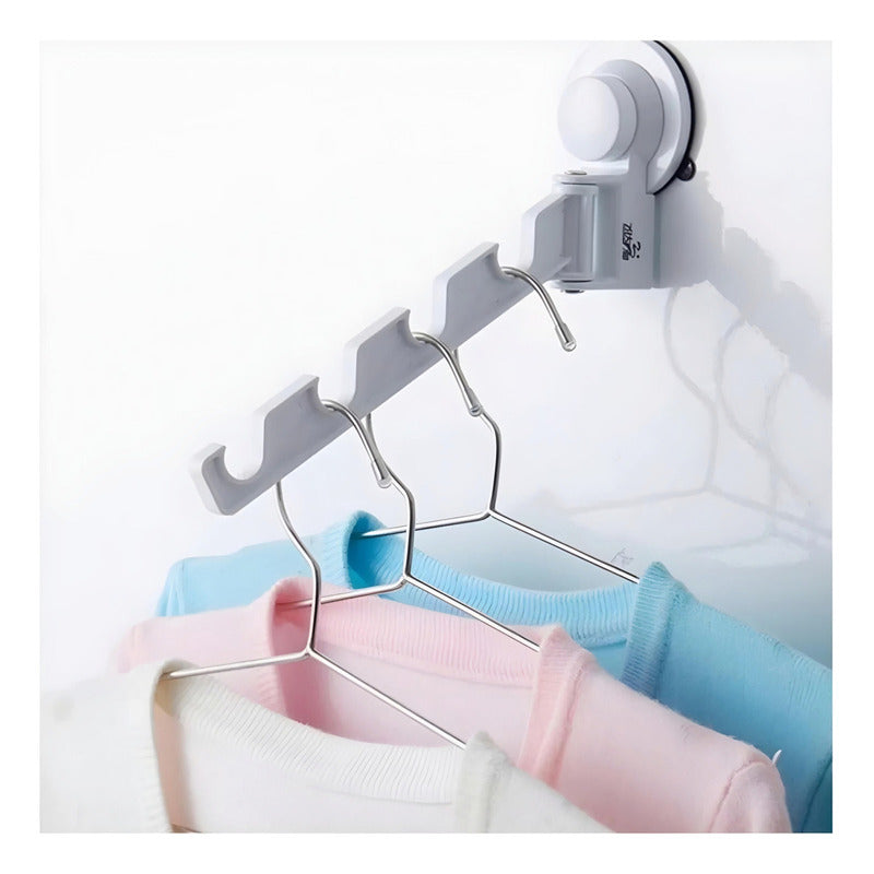 Colgante Con Ventosa Organizador D Ganchos Colgadores D Ropa Color Blanco 30120