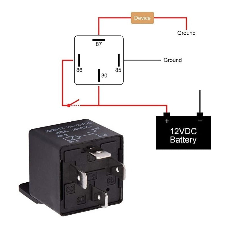 Relay 12v 80a 4 Patas Relé Auto 4 Pines /ryc