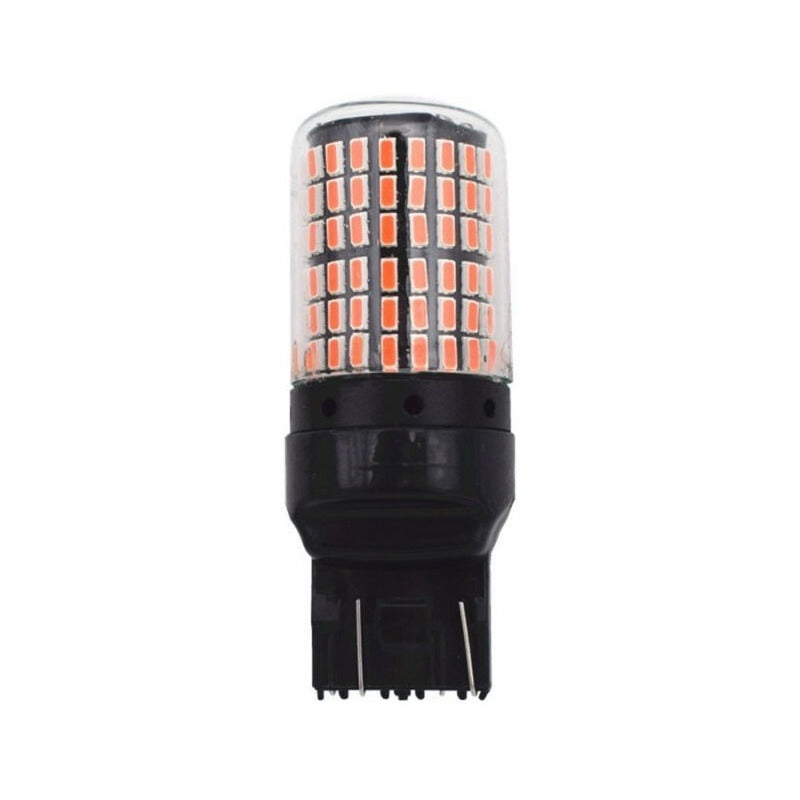 X2 Ampolleta Led T20 7443 144smd Roja 360° Auto