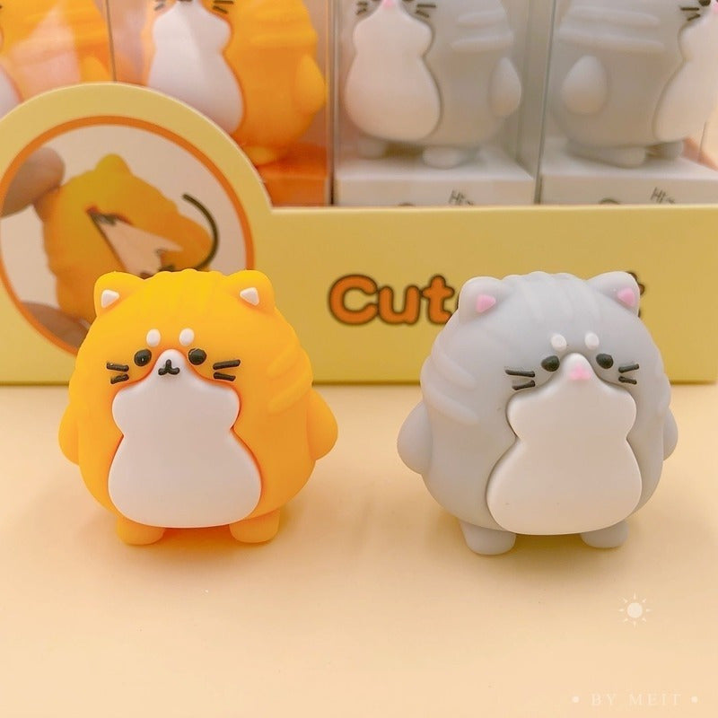 Saca Punta De Silicona Sacapuntas Gato Kawai Cute /r&c