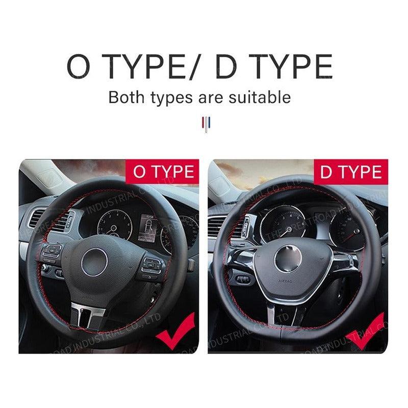 Funda Cubre Volante Cosido Para Auto + Hilo Y Aguja /r&c