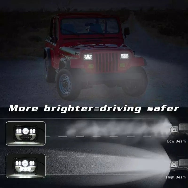 Foco Led Óptico 7x6 Intermitente 5x7 Embutido X2 Par Ah/r&c