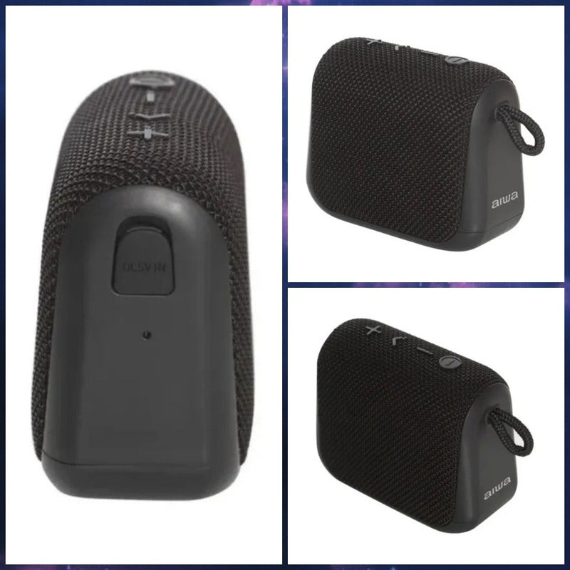 Parlante Aiwa Portátil Impermeable Awkf3 Bluetooth Recarga