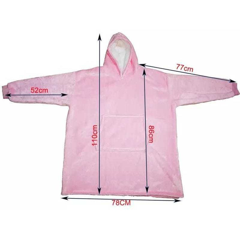 Polerón Con Capucha Sudadera Manta Sherpa Invierno Huggle/r&