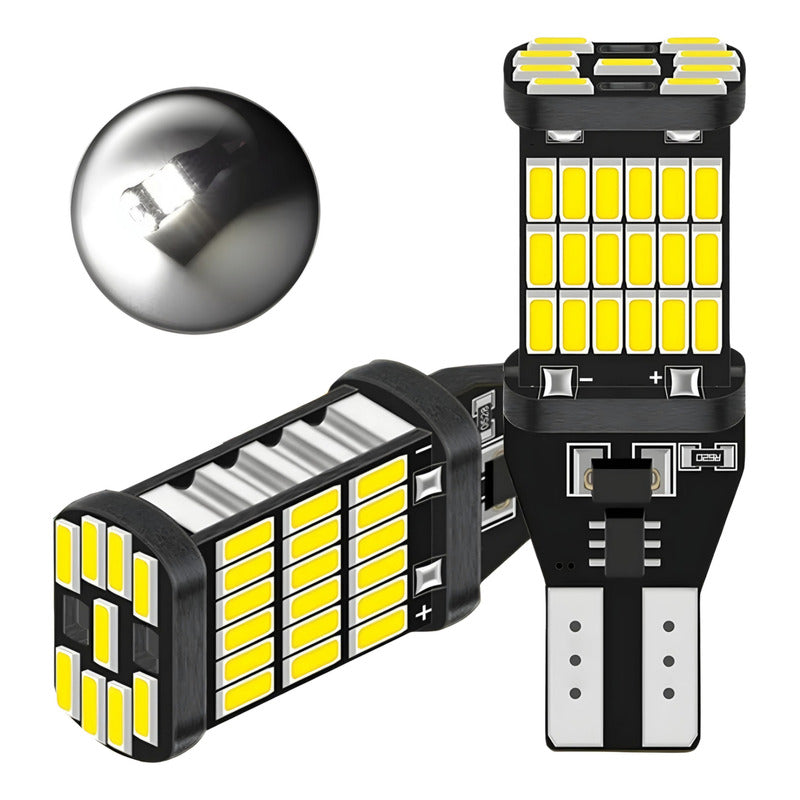 X2 Ampolleta Led T15 W16w 45led 12v Luz Reversa Canbus