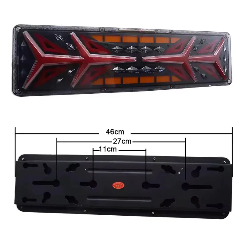 X2 Foco Led Trasero Multifunción 24v Freno Secuencial Camión Ambos Lados Flechas 12v/24v 30126
