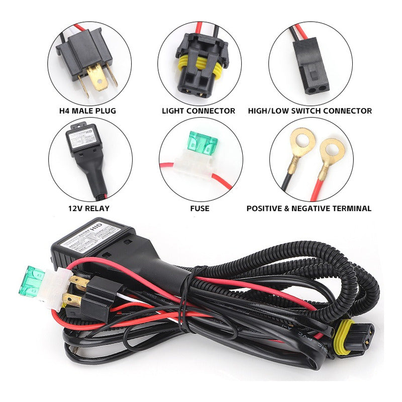 Ramal Conector Contralador Altabaja Bixenon H4/9004/9007 12v