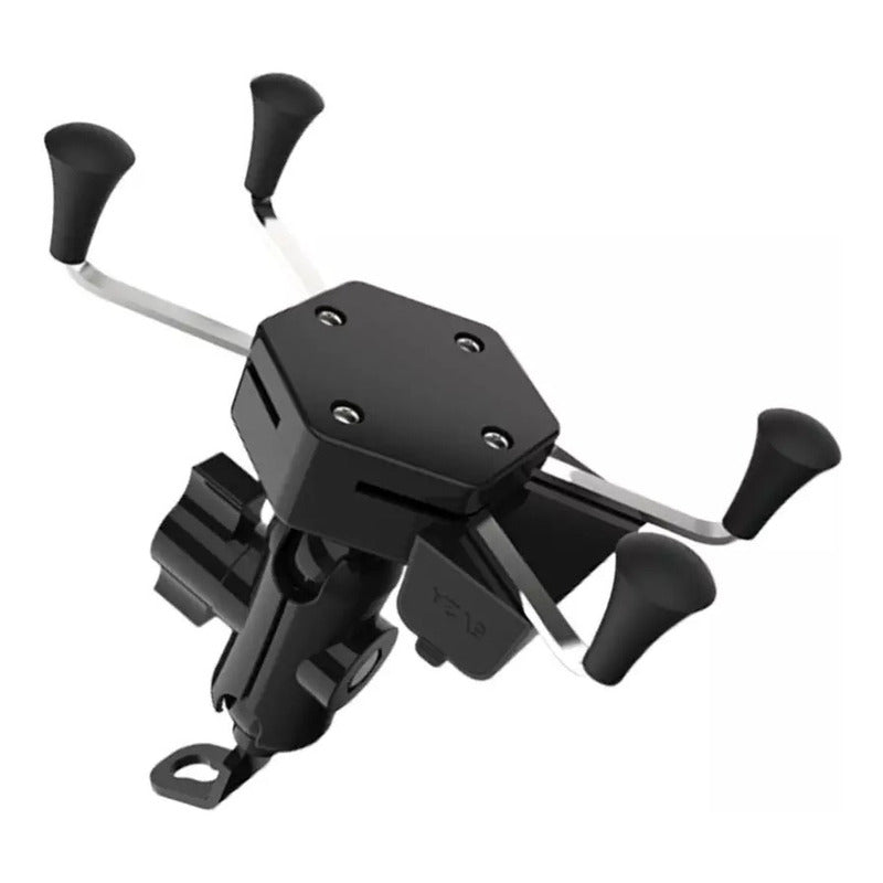Porta Celular Para Moto Soporte Tipo X Con Cargador Usb /r&c