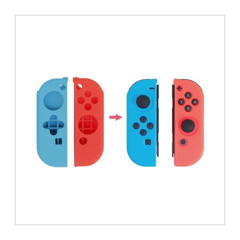 Kit Protector Silicona Para Joy Con N-switch + Antipolvo Ryc