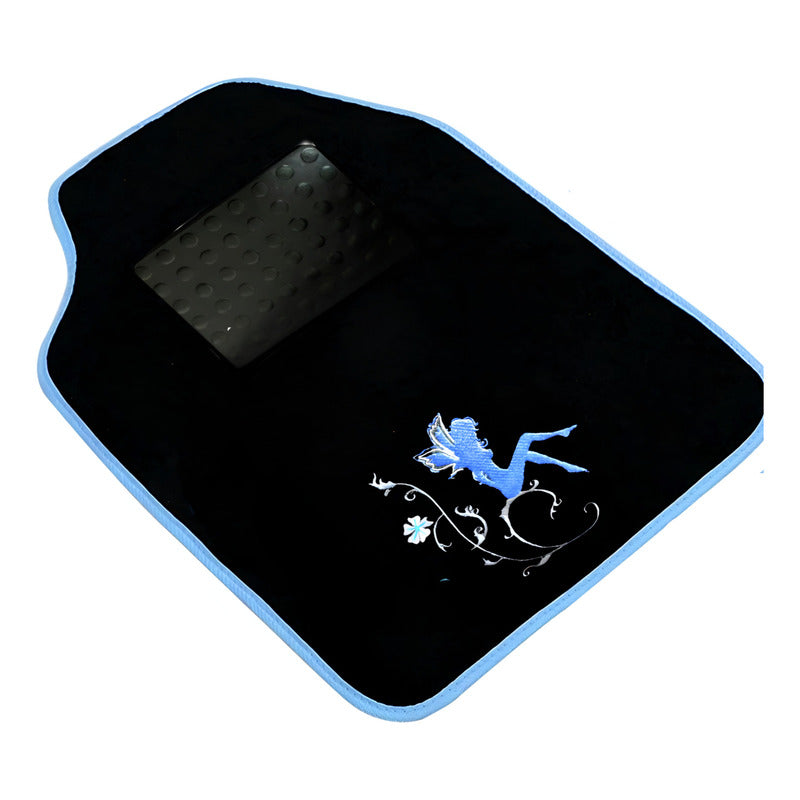 Set Cubre Piso Mujer Alfombra 4pcs Auto Universal Diseño Ryc