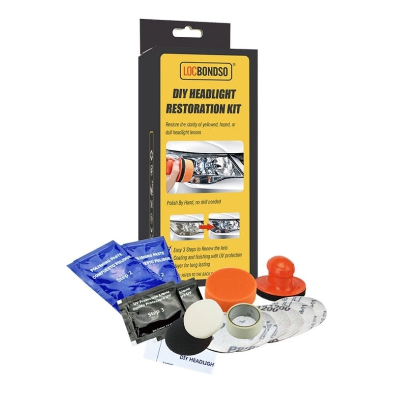 Kit Repara Foco Optico Completo Para Pulir Limpiar /r&c
