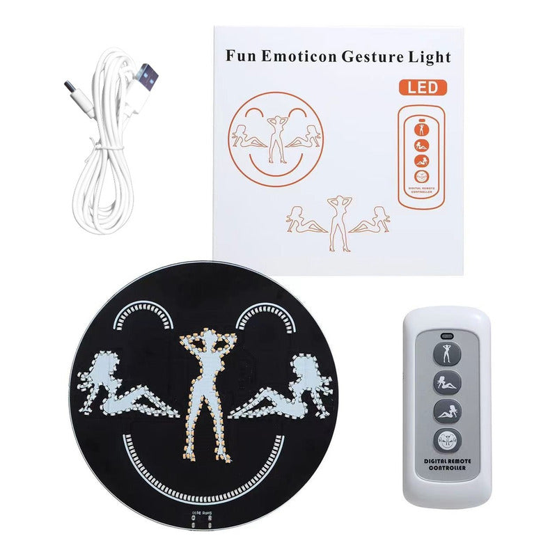 Bailarina Señal Parabrisa Auto, Luz Led Emoji Con Control
