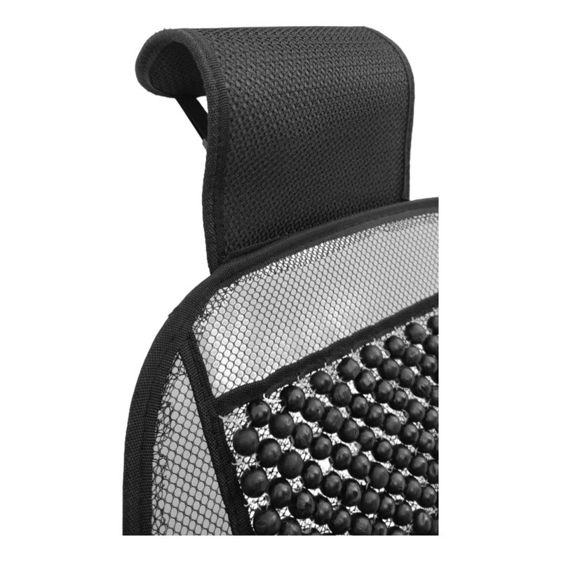 Respaldo Lumbar Ergonómico Negro Cn Bambú Negro Auto Oficina