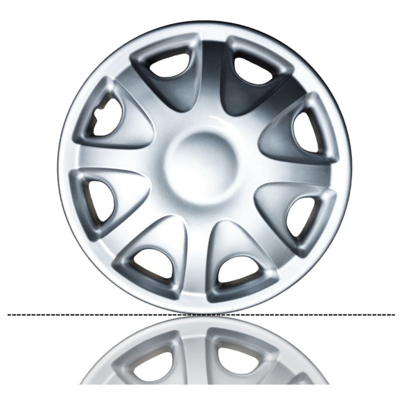 Set Tapa Rueda Aro 14 Cromada Designer X4 Tapas /r&c