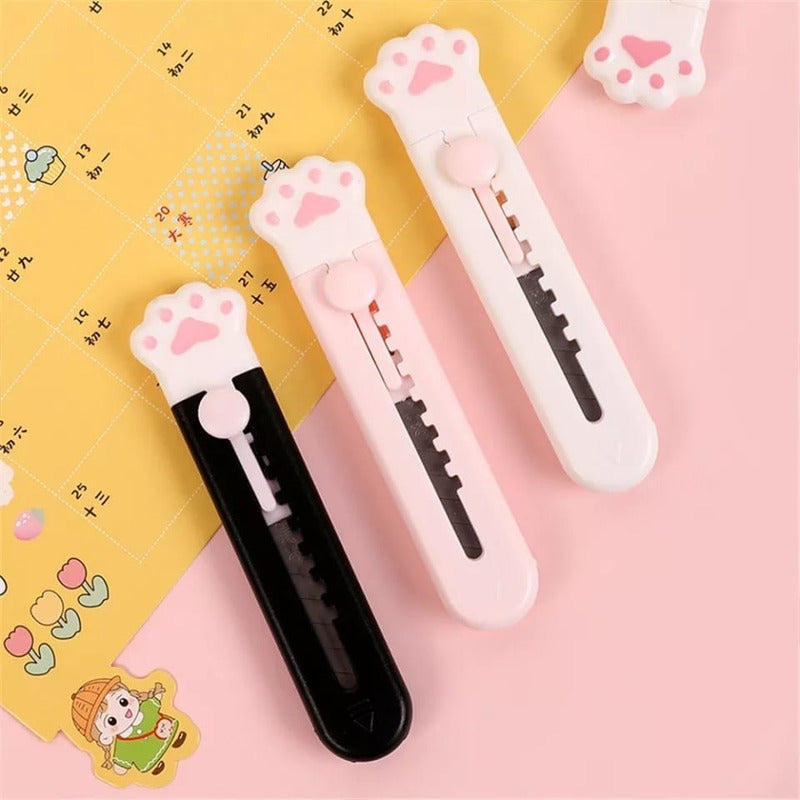 Mini Corta Cartón Cutter Garrita Patita De Gato Portátil Ryc